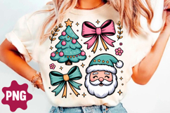 Floral Preppy Christmas Coquette Png Product Image 2