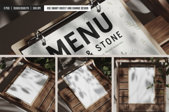 Restaurant Menu on Wooden Tray Mockup Product Image 4