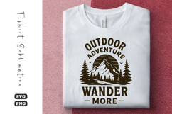 Outdoor Adventure Wander More SVG | Camping T-Shirt Design Product Image 1