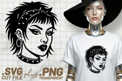 4x Goth Girl Heart Beauty Mark Skull Bow SVG Cut Files Shirt Product Image 4