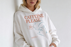 Modern Coffee Graphic Line Art T-Shirt Product Image 4