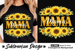 Mama Sunflower Mother’s Day Sublimation Design PNG Product Image 1