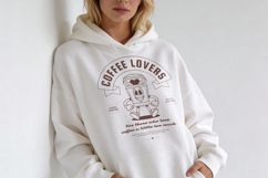 Coffee Lovers Club Retro T-Shirt Design Product Image 4