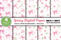Spring Digital Paper Backgrounds JPG Product Image 1