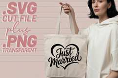 4x Wedding SVG Bride Just Married Cut Files Cricut PNG Product Image 4
