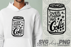 4x Sarcastic Overthinking Energy Drink SVG Cut Files Shirt Product Image 4
