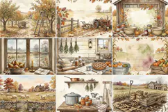 Autumn Farm Junk Journal Digital Paper| Junk Journal Product Image 5