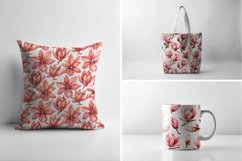 Pink Magnolia Watercolor Pattern Set Product Image 4