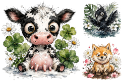 Funny Messy Whimsical Animals Halloween PNG Bundle Product Image 3
