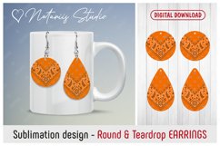PAISLEY BANDANA Round &amp; Teardrop EARRINGS Design. Product Image 1