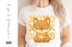 Cute Fox XOXO T-Shirt Sublimation PNG Product Image 1