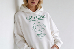 Caffeine Quote Modern Graphic T-Shirt Product Image 4