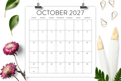 2027 Square Calendar Template Product Image 4