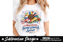 American Sunflower Spirit Clipart Sublimation PNG Product Image 1