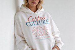 Coffee Culture Modern Graphic T-Shirt Product Image 4
