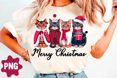 Merry Christmas Png, Cute Christmas Cats Product Image 2