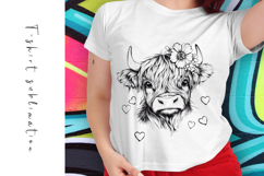 Highland Cow SVG Design for T-Shirts and Mugs Product Image 1