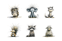 Quirky Watercolor Animal PNG Bundle Product Image 4