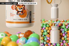 Plastic Vitamin Bottle Mockup Product Image 4