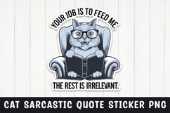 Sarcastic cat quote sticker design png Product Image 1