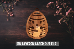 6 3D Layered Easter Egg Laser Cut File,Template for Cutting Product Image 5