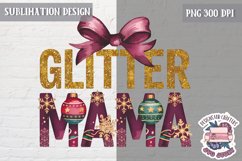 Christmas Mama Quote Sublimation Design PNG Buffalo Plaid Product Image 1
