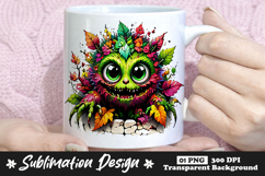 Autumn Leaf Monster Clipart Sublimation PNG Product Image 1