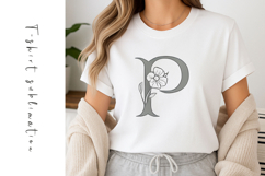 Alphabet, Letters, Monogram, Gray Flowers Product Image 1