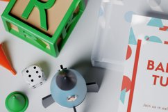 Children's Invitation on the Table with Toys Mockup Product Image 4