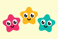 Cute Smiling Star Clip Art Set Product Image 5