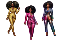 18 Black Woman Clipart, Afro Boss Lady Sublimation PNG Product Image 4