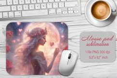 Fairy Love mouse pad sublimation| Valentines day mouse pad Product Image 1