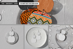 Double Disc Earrings Mockup Product Image 4