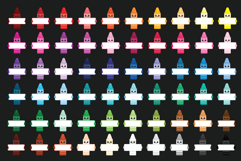 Cute Crayons Holding Blank Signs Clip Art Set Product Image 4