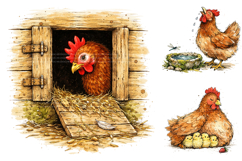Whimsical Chicken Clipart Bundle Product Image 4
