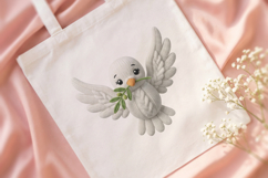 Knitted Dove of Peace 3D PNG Product Image 4