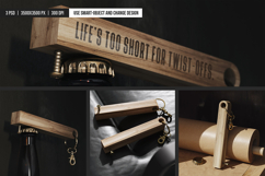 Wooden Bottle Opener with Screw Mockup Product Image 4