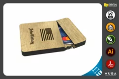 Pocket Card Holder, Wooden Card Holder, Laser Cut File Product Image 4