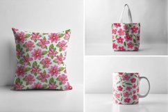 Pink Floral Pattern Set Watercolor Design Product Image 4