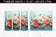 Flower Sublimation Tumbler Wrap Product Image 1