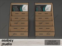 Business card holder - Card Organizer Wood Cut display Stand Product Image 4