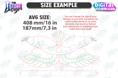 Flying Mobile Laser Cut Design, Wooden Flying Eagle SVG Product Image 4