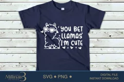 You Bet Llamas I'm Cute Zoo Animals SVG Product Image 4