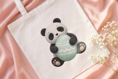 Easter Panda Crochet PNG Clipart Product Image 4