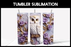 6 3D Owls Tumbler Sublimation |3D Tumbler Wrap Product Image 5
