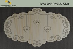 Family Names Keepsake Sign / Personalise Family Members 274 Product Image 4