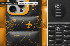 Padded Leather Phone Case Mockup Product Image 4