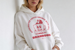 Cute Coffee Mascot T-Shirt Cartoon Style Product Image 4