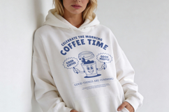 Celebrate Coffee Time Retro Morning Mascot T-Shirt Design Product Image 4