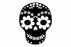 Sugar skull svg, floral skull, day of the dead, Cricut Product Image 4